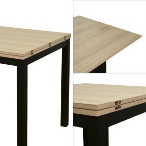 Kontrasto Stół rozkładany Alex 80-160x80 cm jasny dąb do jadalni i salonu 3