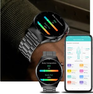 Smartwatch Lazird EKG AMOLED CIŚNIENOMIERZ BMI GLUKOZA 440MAH PPG czarny 4