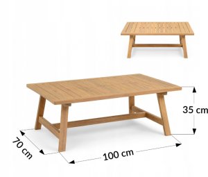 Kontrasto Zestaw mebli ogrodowych MAKIRA 4os akacja sofa 2 fotele stolik 11