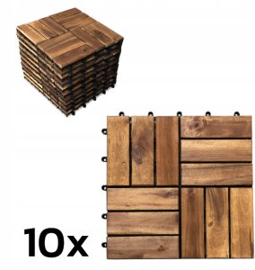 Kontrasto Panel tarasowy PNT1 30x30 akacja drewno 10 szt podest na taras balkon 2