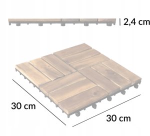Kontrasto Panel tarasowy PNT1 30x30 akacja drewno 10 szt podest na taras balkon 4