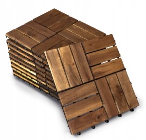 Kontrasto Panel tarasowy PNT1 30x30 akacja drewno 10 szt podest na taras balkon 5