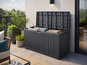 Skrzynia ogrodowa Kontrasto Skrzynia ogrodowa 295L antracyt schowek na taras balkon 115x45x57 PP 7