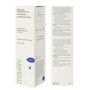 Veoli Botanica MOHANI_Odbudowująco-normalizujący krem do twarzy z kompleksem ceramidów 2%, niacynamidem i glukonianem cynku 50ml (5902802723574) 4