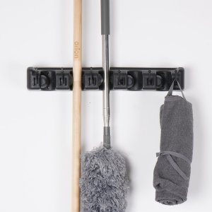 Gerimport Wieszak na Mopa Ścienny VILDE 5 Automatycznych Uchwytów 41 cm (ORI_569710) 4