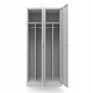 Jan Nowak Szafka ubraniowa pracownicza czterokomorowa biała/dąb sonoma, 800 x 1800 x 500 mm: Kacper Eco* Design (5902560332339) 2