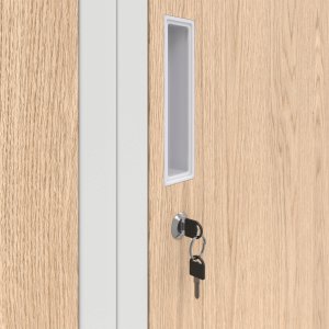 Jan Nowak Szafka ubraniowa pracownicza czterokomorowa biała/dąb sonoma, 800 x 1800 x 500 mm: Kacper Eco* Design (5902560332339) 3