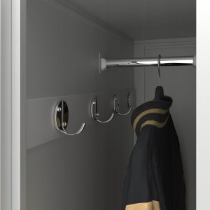 Jan Nowak Szafka ubraniowa pracownicza czterokomorowa biała/dąb sonoma, 800 x 1800 x 500 mm: Kacper Eco* Design (5902560332339) 4