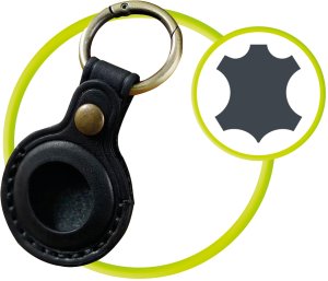 Mobile Origin MOBILE ORIGIN AIRTAG LEATHER KEYCHAIN A6, BLACK 5