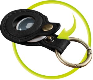 Mobile Origin MOBILE ORIGIN AIRTAG LEATHER KEYCHAIN A6, BLACK 6