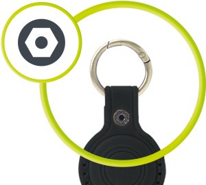 Mobile Origin MOBILE ORIGIN AIRTAG LEATHER KEYCHAIN A6, BLACK 7