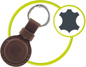 Mobile Origin MOBILE ORIGIN AIRTAG OUTDOOR LEATHER KEYCHAIN A7, MIDNIGHT BROWN 5