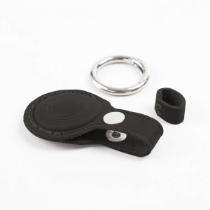 Mobile Origin MOBILE ORIGIN AIRTAG OUTDOOR LEATHER KEYCHAIN A7, BLACK 2