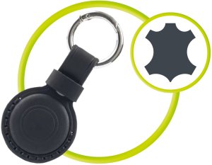 Mobile Origin MOBILE ORIGIN AIRTAG OUTDOOR LEATHER KEYCHAIN A7, BLACK 4