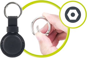 Mobile Origin MOBILE ORIGIN AIRTAG OUTDOOR LEATHER KEYCHAIN A7, BLACK 5
