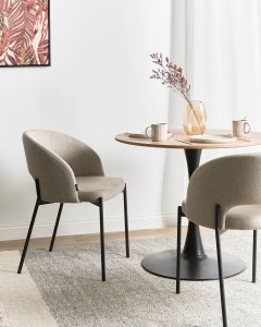 Tectake Zestaw 2 krzeseł do jadalni PENNY Piaskowy (650458 Bel) 3