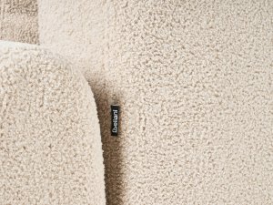 Beliani Sofa rozkładana dla 3 osób KVAM Boucle Jasnobeżowy ze schowkiem (672357) 7