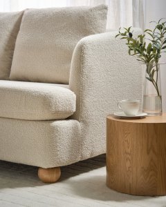 Beliani Sofa dla 2 osób RATTVIK Boucle Złamana biel (726317) 12
