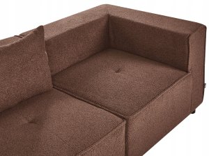 Beliani Narożnik modułowy dla 4 osób AXEBO Prawostronny Brązowy Boucle (805925) 4