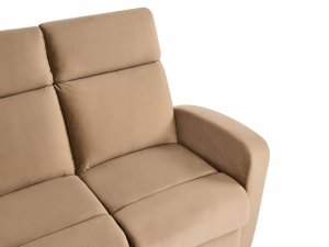 Beliani Sofa z manualną funkcją relaksu dla 2 osób VERDAL Welur Jasnobrązowy (810884) 2