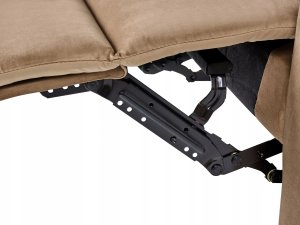 Beliani Sofa z manualną funkcją relaksu dla 2 osób VERDAL Welur Jasnobrązowy (810884) 5