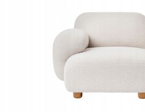 Beliani Sofa modułowa dla 2 osób AMLI Złamana biel Boucle z otomaną (732383) 3