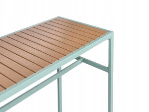 Beliani Stolik ogrodowy barowy AVETRANA 150 cm 50 cm Jasnozielony (811576) 3