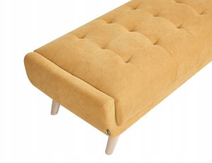 Beliani Sofa dla 2 osób HABO Musztardowy z otomaną (807499) 5