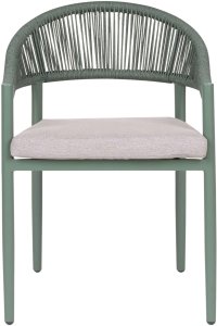 Garden4You Zestaw 4 krzeseł ogrodowych z poduszkami ORMEA Metal Zielony (812776) 10