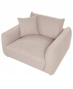 Beliani Fotel JUBEK Boucle Beżowy (808824) 7