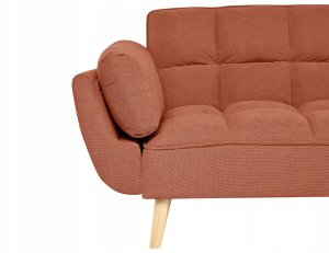 Beliani Sofa rozkładana dla 3 osób ASBY Pomarańczowy (810155) 2