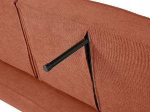 Beliani Sofa rozkładana dla 3 osób ASBY Pomarańczowy (810155) 5