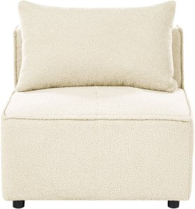 Beliani Moduł 1-osobowy AXEBO Złamana biel Boucle (804875) 10