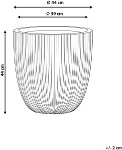 Beliani Donica CHIOS 44 cm Czarny (814414) 5