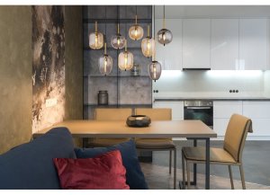 Lampa wisząca Globe Blacky czarna mat 8x E14 Globo 2