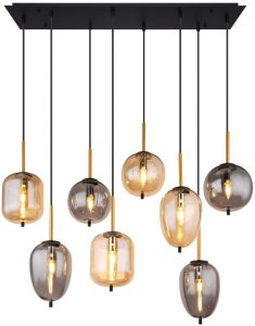 Lampa wisząca Globe Blacky czarna mat 8x E14 Globo 4