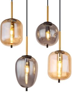 Lampa wisząca Globe Blacky czarna mat 8x E14 Globo 5