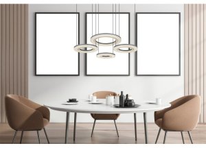 Lampa wisząca Globe LED Blasius czarna/biała ściemniacz CCT Globo 2