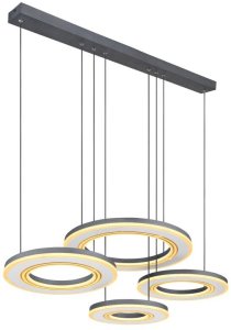 Lampa wisząca Globe LED Blasius czarna/biała ściemniacz CCT Globo 6
