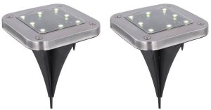 PowerNeed Lampa gruntowa solarna LED 8x0,01W 2 szt. Globo 4