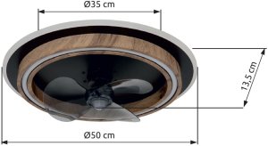 Wentylator Globe Sufitowy LED 32W Bozan 03655 Globo 8