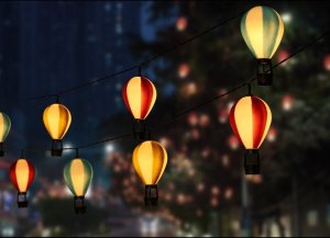 Globo Lampki Solarne LED Mini Balony 9x0,06W 5