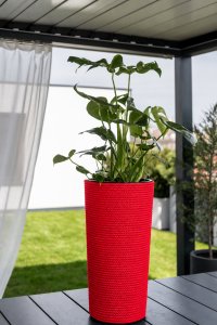Adoni Doniczka bawełniana czerwona z wkładem 57 cm – ręcznie robiona (adoni-ba-red-57) 4