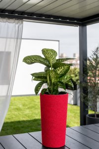 Adoni Doniczka bawełniana czerwona z wkładem 47 cm – ręcznie robiona (adoni-ba-red-47) 4