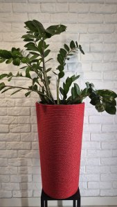 Adoni Doniczka bawełniana czerwona z wkładem 47 cm – ręcznie robiona (adoni-ba-red-47) 6