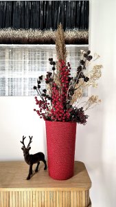 Adoni Doniczka bawełniana czerwona z wkładem 36 cm – ręcznie robiona (adoni-ba-red-36) 5