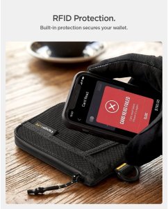 Spigen LF300 Soft RFID Card Holder Black (8800337243604-AFA11229) 11