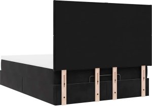 MEBLE ZIÓŁKOWSKI Łóżko Otomana 140X200 czarne z pojemnikiem dwuosobowe do sypialni 9
