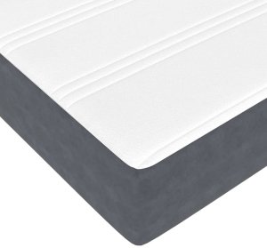 WaszeMeble Łóżko dziecięce tapicerowane 80X200 szare jednoosobowe z materacem 10