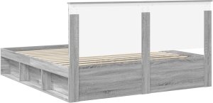 WaszeMeble Łóżko 180X200 szare rama łóżka ze stelażem dwuosobowe do sypialni 9